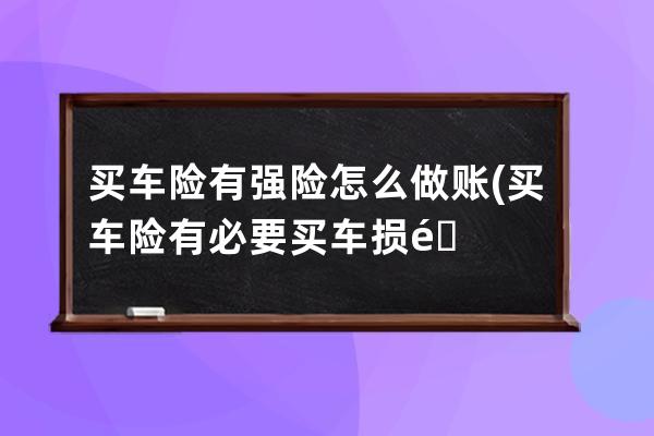 买车险有强险怎么做账(买车险有必要买车损险吗)